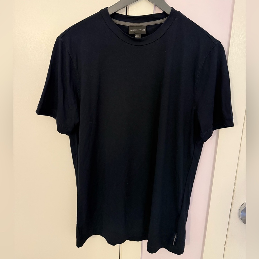 NWT Emporio Armani Black Short Sleeve Crew Neck Tee